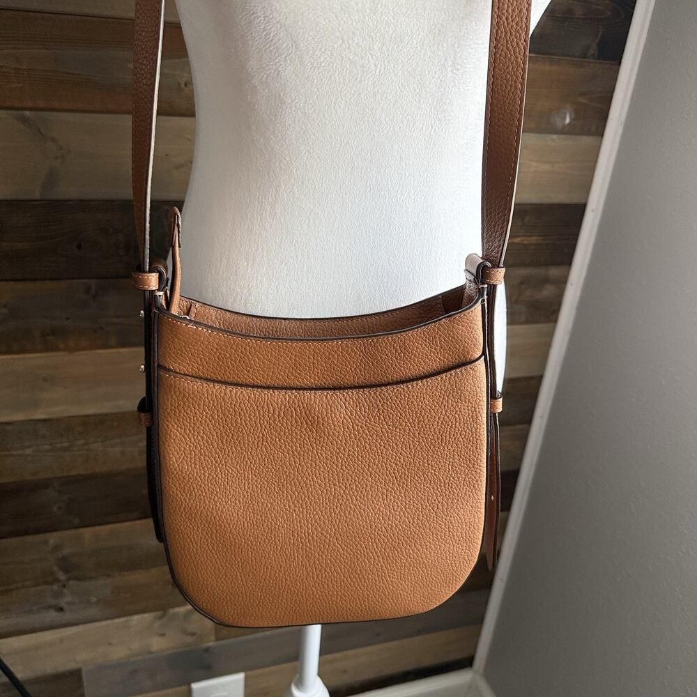 Kate Spade Leila Pebbled Leather Crossbody Purse Warm Ginger Minimalist Classic - Picture 5 of 16